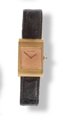 Lot 386 - An 18ct Gold Quartz Wristwatch, signed Boucheron, circa 1975, quartz movement, textured dial...