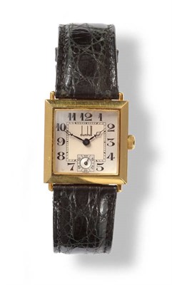 Lot 389 - An 18ct Gold Limited Edition Wristwatch, signed Dunhill, No.074/250, circa 2004, with...