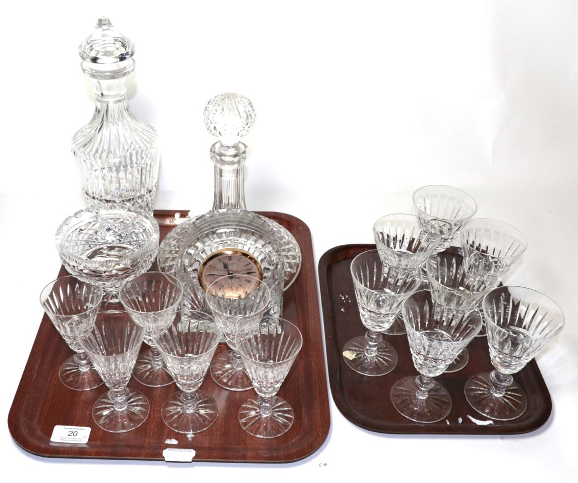 Lot 20 - ^ Waterford Crystal glassware comprising: two decanters and stoppers, a footed bowl, a set of...