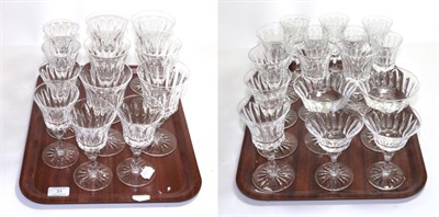 Lot 31 - A selection of Innisfail cut Waterford crystal glass consisting of six goblets, six claret glasses