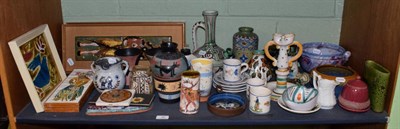 Lot 45 - Group of Studio pottery, including tiles, Continental etc