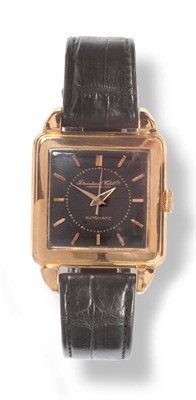 Lot 422 - A Fine and Rare 18ct Rose Gold Automatic Centre Seconds Wristwatch, signed International Watch...