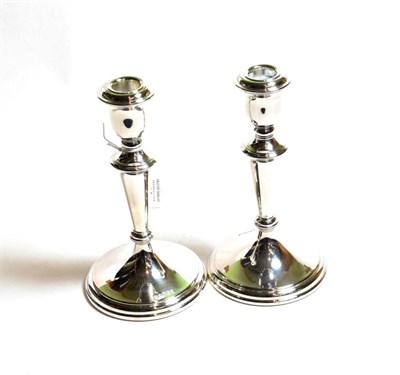 Lot 138 - A pair of Elizabeth II silver candlesticks, by Carrs, Sheffield, 2005, each in the...