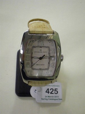 Lot 425 - A Stainless Steel Automatic Calendar Centre Seconds Wristwatch, signed Officina Del Tempo,...