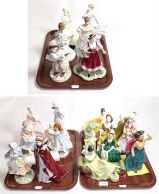 Lot 175 - Royal Doulton, Royal Worcester and Coalport ladies including 'Queen Elizabeth' (boxed) and...