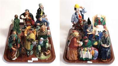Lot 177 - Royal Doulton figures including 'Silk and Ribbons', 'The Cup of Tea', 'Tuppence a Boy',...
