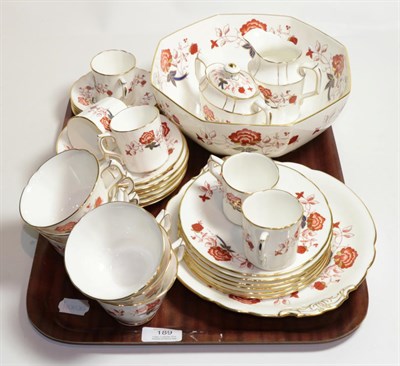 Lot 189 - Royal Crown Derby Bali pattern tea and coffee set with fruit bowl