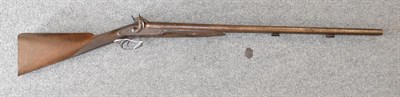 Lot 208 - A 19th century percussion double barrel sporting gun (a.f.)