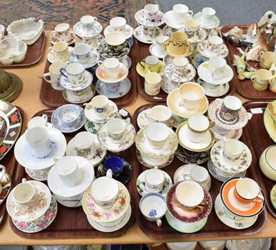 Lot 212 - Four trays of 20th century coffee cans and saucers including examples by Royal Worcester,...