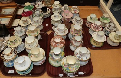 Lot 217 - Five trays of mainly 20th century coffee cans and saucers, to include examples by Shelley,...