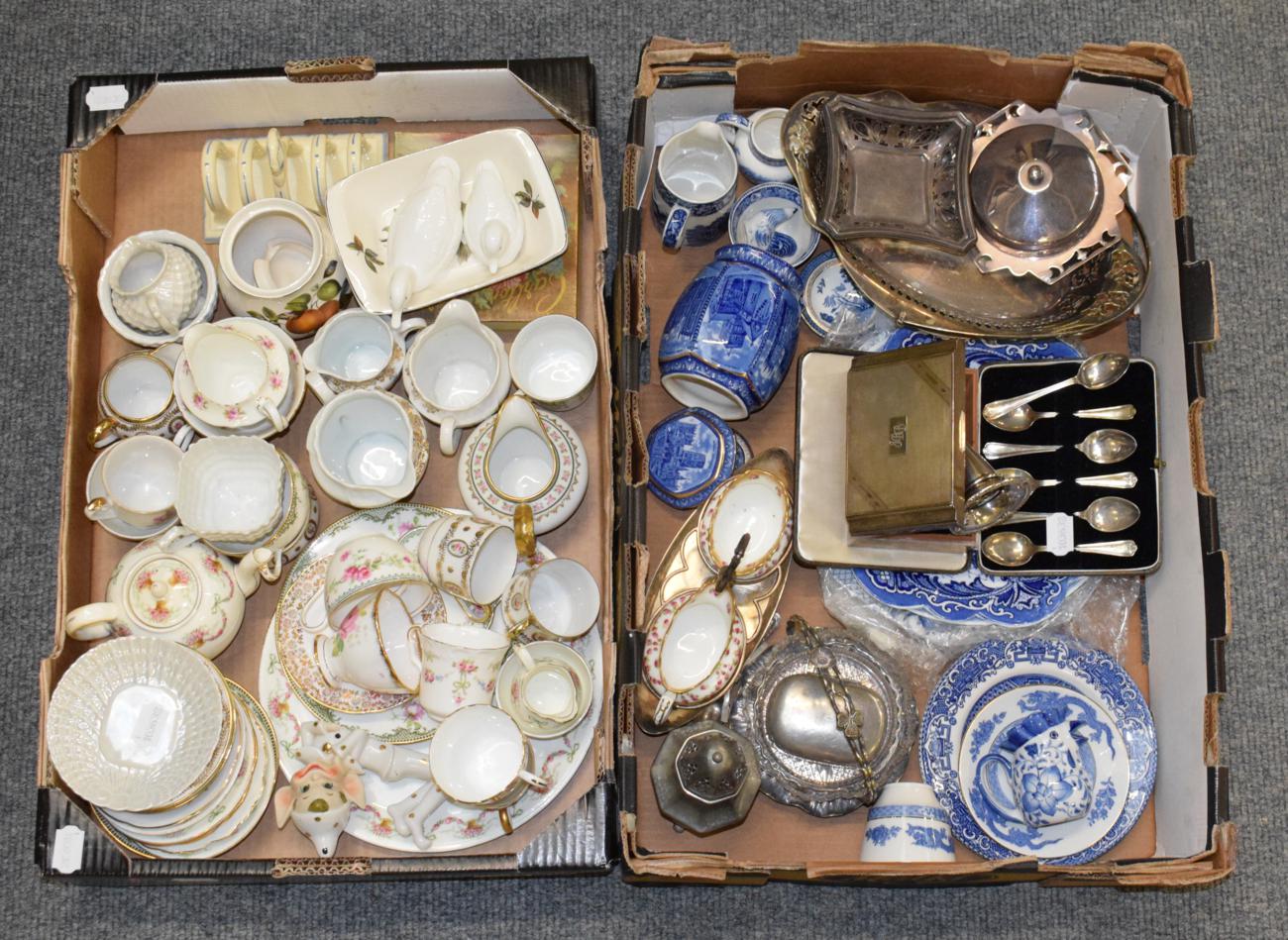 Lot 318 - A collection of ceramics to include Aynsley tea set and Bingtons ''Willow'' pattern; together...