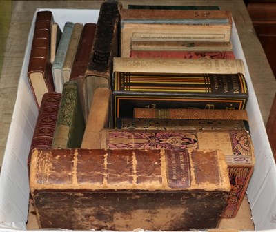 Lot 346 - One box of books on various topics, mainly literature with some leather-bound, inc. Edward Spencer