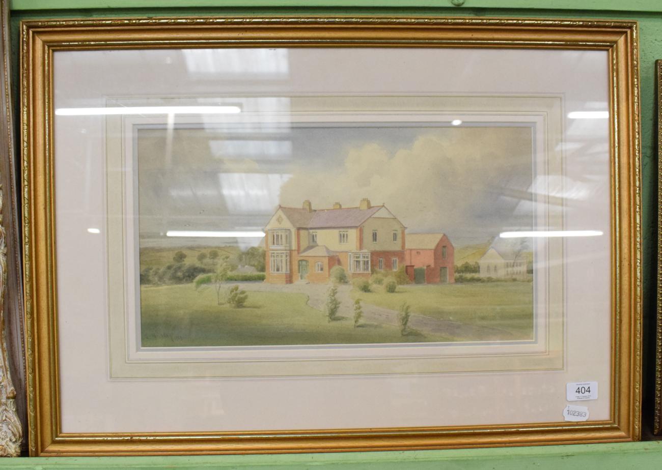Lot 404 - Joseph William Carey (1859-1937), House overlooking estuary, possibly Ireland, signed and dated...
