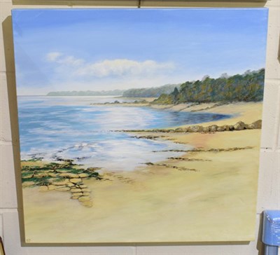 Lot 443 - Sandra Francis (Contemporary) Pale Sands, initialled, signed titled and dated verso, oil on canvas
