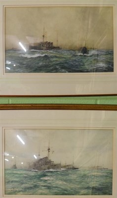 Lot 461 - William Minshall Birchall (1884-1941), ''Our Navy'' and ''The Navy'', signed and dated 1914...