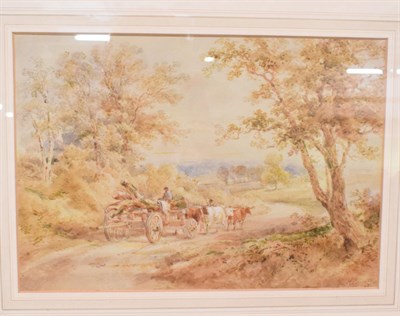 Lot 467 - Henry Earp Senior (1831-1914) Timber Wagon, signed, watercolour, 24.5cm by 35.5cm