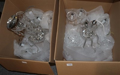 Lot 1092 - Two Waterford crystal six arm chandeliers