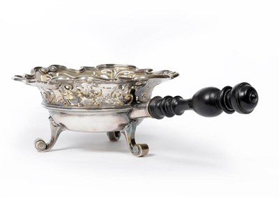 Lot 462 - An Early Dutch Silver Brazier, Otto Knoop, Amsterdam 1739, three cast scroll feet supporting a...