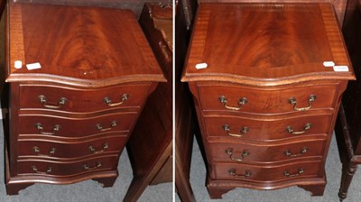 Lot 1175 - Pair of reproduction mahogany four-drawer chests