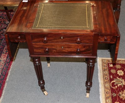 Lot 1185 - A Victorian mahogany writing table, in the manner of Gillows, 3rd quarter 19th century, with a...