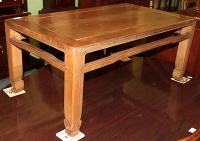 Lot 1191 - ^ An early 20th century Chinese hardwood coffee table, 96cm wide