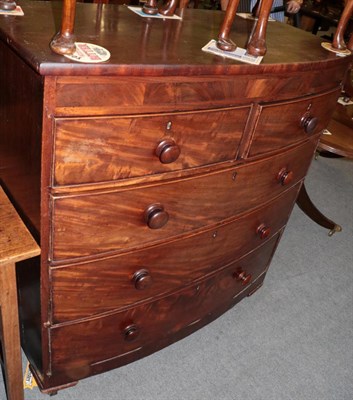 Lot 1241 - A Victorian bow fronted chest of drawers