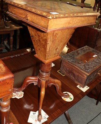 Lot 1244 - Victorian walnut chess-top work table
