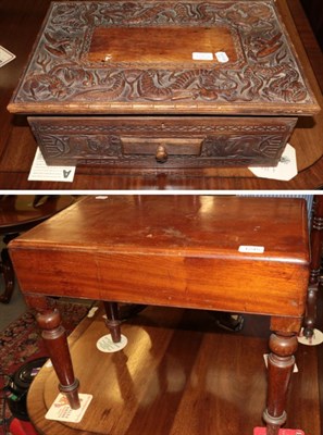 Lot 1245 - Victorian mahogany baby bath with liner, and a late 19th century/early 20th century Japanese...