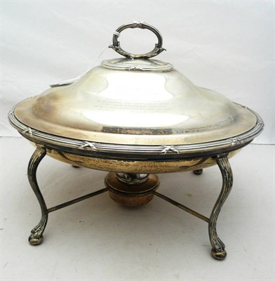 Lot 474 - A George V Entree Dish, Cover, Liner and Stand, Mappin & Webb Ltd, Sheffield 1918, the stand...