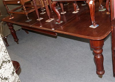 Lot 1277 - A Victorian mahogany extending dining table circa 1870 with two additional leaves, 254cm extended