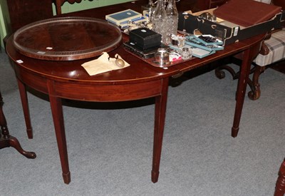 Lot 1283 - A George III mahogany D-end dining table