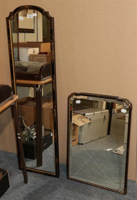 Lot 1306 - ^  Two 1920's/30's Japanned mirrors