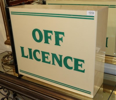 Lot 1310 - An Off Licence display sign