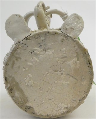 Lot 37 - A Staffordshire White Salt Glazed Stoneware Bear Jug and Cover, circa 1750, naturalistically...