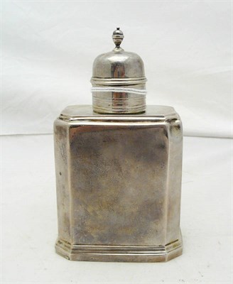 Lot 484 - A Victorian Britannia Standard Tea Canister and Cover, Turner Bradbury, London 1900, in George...