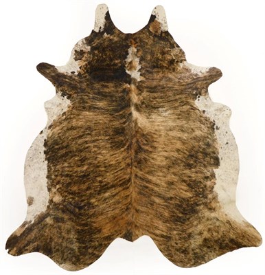 Lot 48 - Hides/Skins: Nguni Bull Hide Rug (Bos taurus), modern, high quality adult hide rug, with copper and