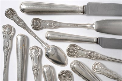 Lot 497 - A Victorian Service of Table Silver, various makers, London 1837-1895, King's pattern and...