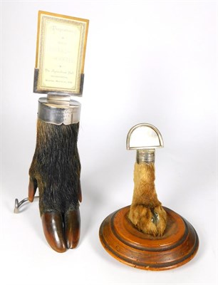 Lot 178 - Taxidermy Collectibles: A French Wild Boar Trotter Menu Holder, by Rowland Ward, 167...