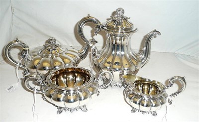 Lot 508 - A William IV Four Piece Tea and Coffee Set, Edward Barnard & Sons, London 1831,1834, 1835, 1838, of