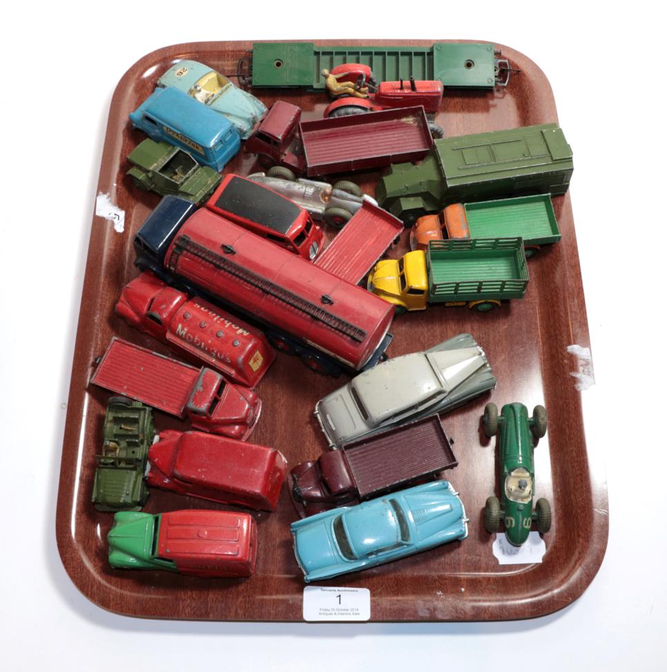 Lot 1 - Various 1950s Dinky toys including Foden Regent tanker, Studebaker mobile gas, Austin BP and others