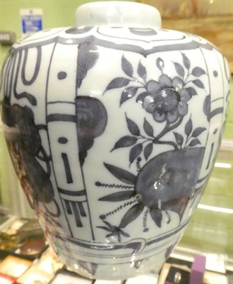 Lot 55 - An 18th century tin glaze vase in the Chinese style