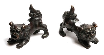 Lot 59 - A pair of bronze dogs of fo