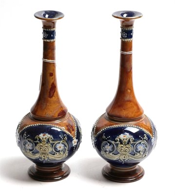 Lot 73 - A pair of Royal Doulton stoneware vases