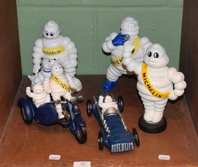 Lot 89 - Five reproduction Michelin advertising models of Bibendum