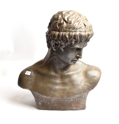Lot 91 - A reproduction composition bust of a classical male