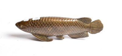 Lot 93 - A bronzed model of a fish