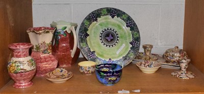 Lot 102 - Group of Maling including jugs, plates, dressing table items etc