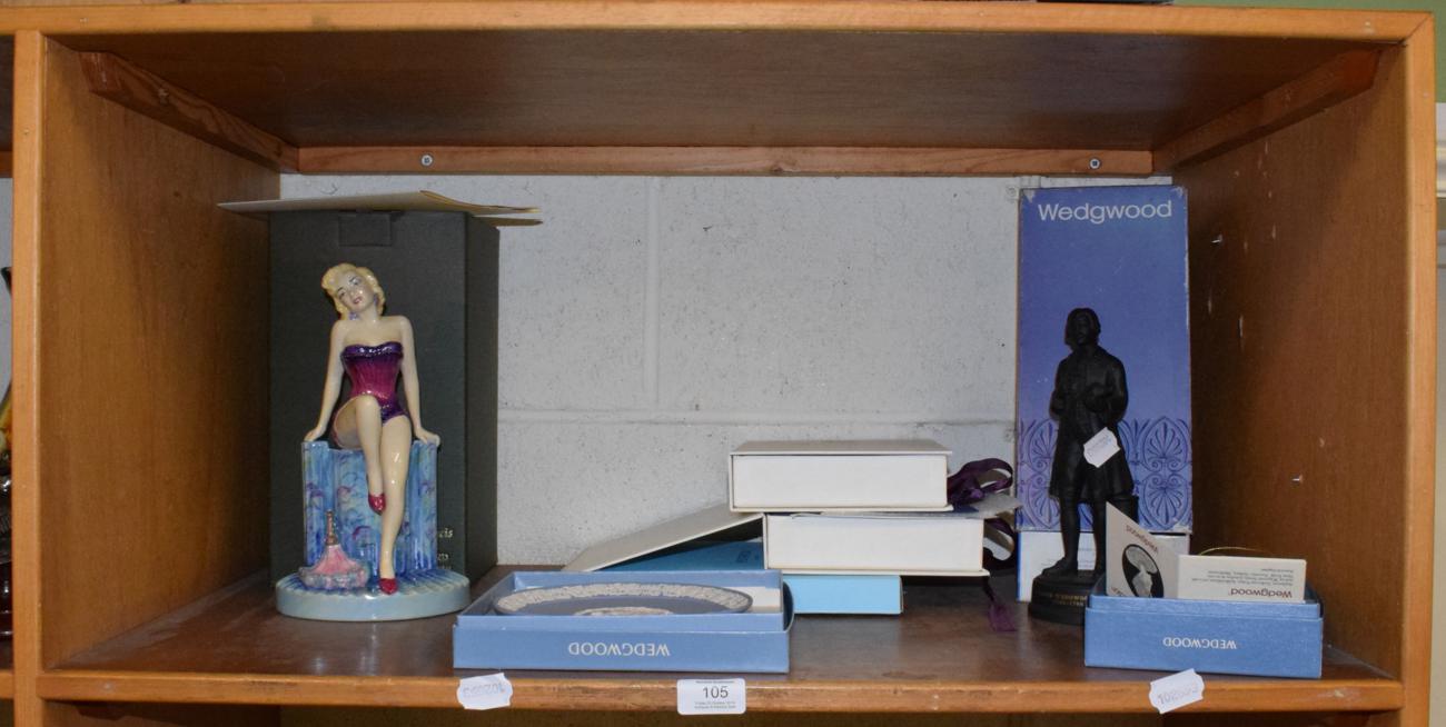 Lot 105 - Peggy Davies ceramics, figure of Marilyn Monroe by Kevin Francis, no. 330, boxed with...