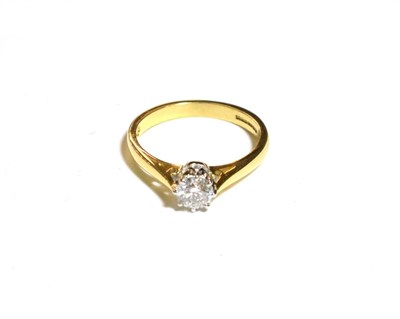 Lot 212 - An 18 carat gold diamond solitaire ring, a round brilliant cut diamond in a white claw setting,...