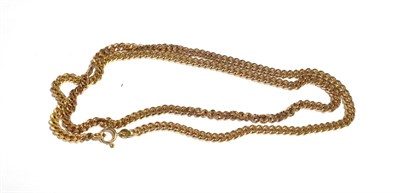 Lot 215 - A curb link chain, stamped '375', length 60cm
